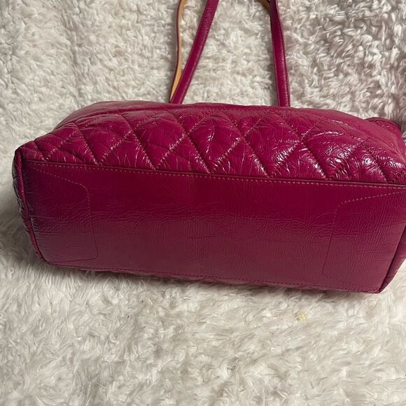 Coach Leather hot pink patent and quilted Medium Tote Bag - Picture 13 of 16